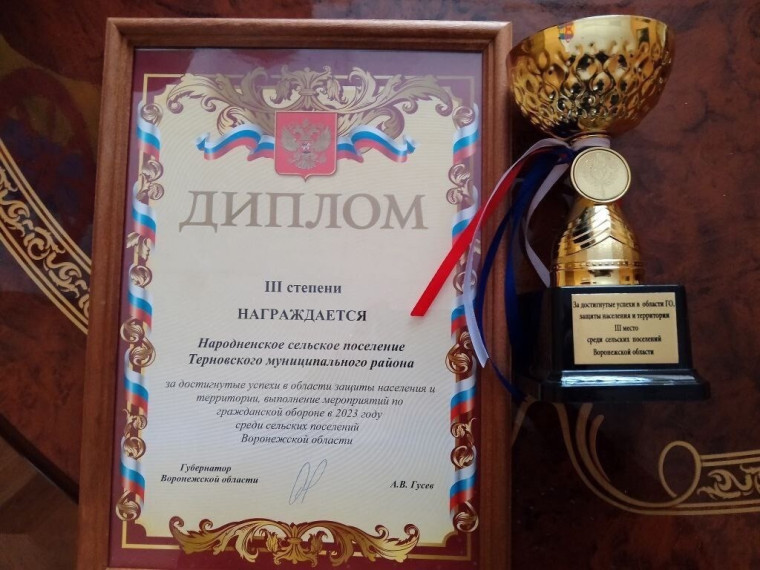 Народненское сельское поселение награждено Дипломом III степени и кубком Губернатора Воронежской области. Народненское сельское поселение награждено Дипломом III степени и кубком Губернатора Воронежской области.