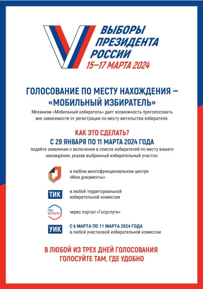 С 29 января начинается прием заявлений о голосовании по месту нахождения. . С 29 января начинается прием заявлений о голосовании по месту нахождения. .